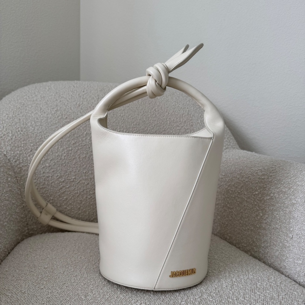 Jacquemus Le Petit Tourni Bucket Bag In Cream. Pristine! - Picture 3 of 17